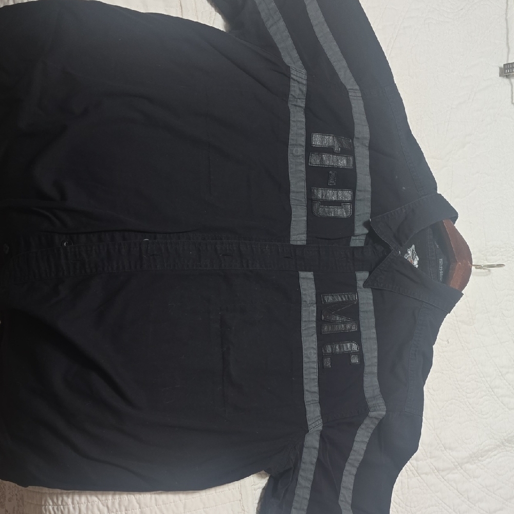 Harley-Davidson Black and Gray Casual Shirt